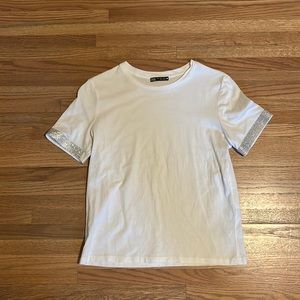 Zara shirt with sparkle sleeves
